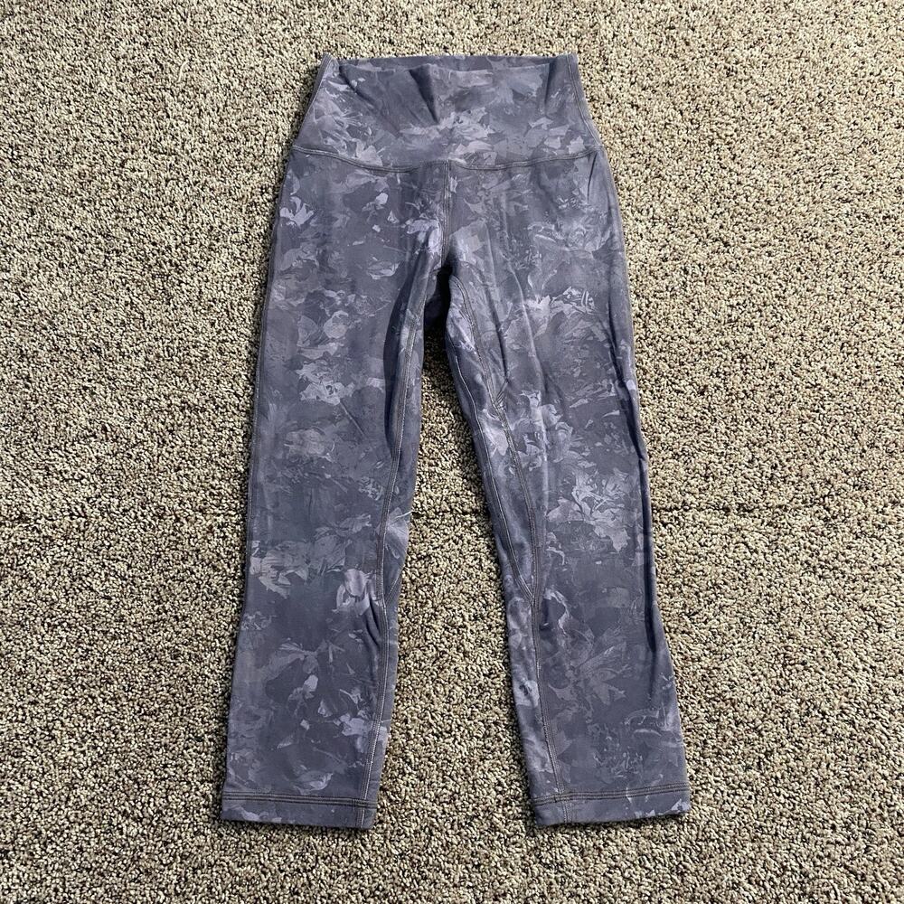 Lululemon Align Crop 21" Rejuvenate Dark Chrome Multi Size 4 Women’s‎ Yoga